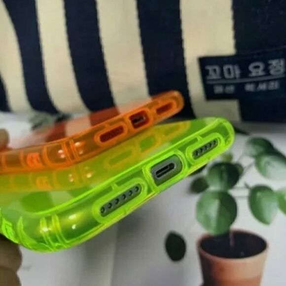 Neon Fluorescent Color Clear Case Cover - Picture 4 of 10